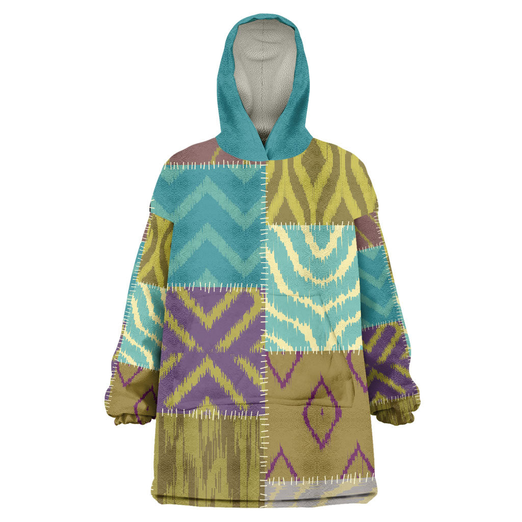 African American Quilt Inspired Wearable Blanket Hoodie Cultural Heritage Ethnic Quilt Pattern