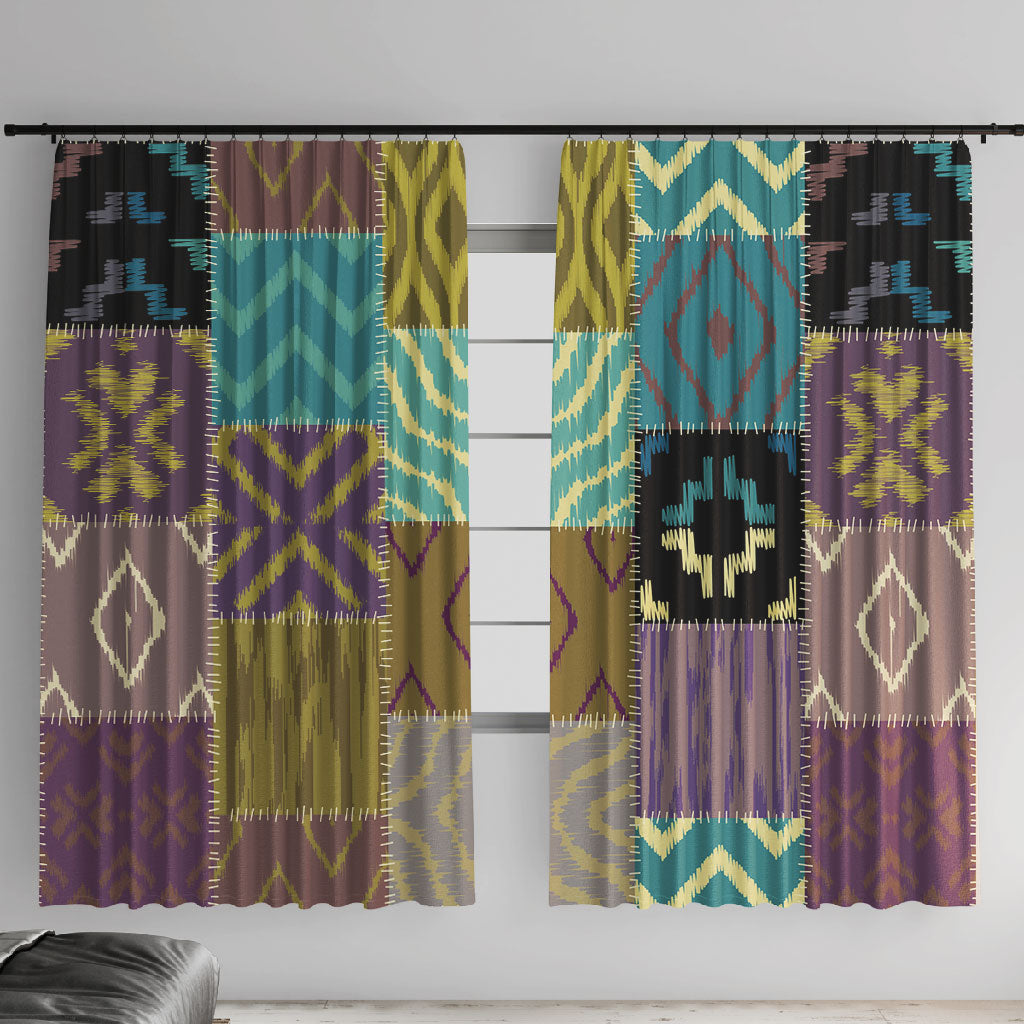 African American Quilt Inspired Window Curtain Cultural Heritage Ethnic Quilt Pattern