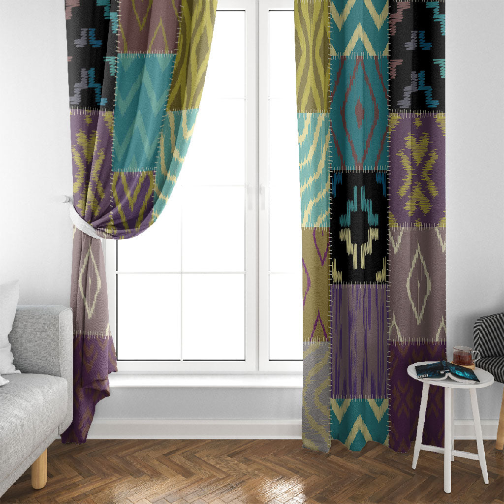 African American Quilt Inspired Window Curtain Cultural Heritage Ethnic Quilt Pattern