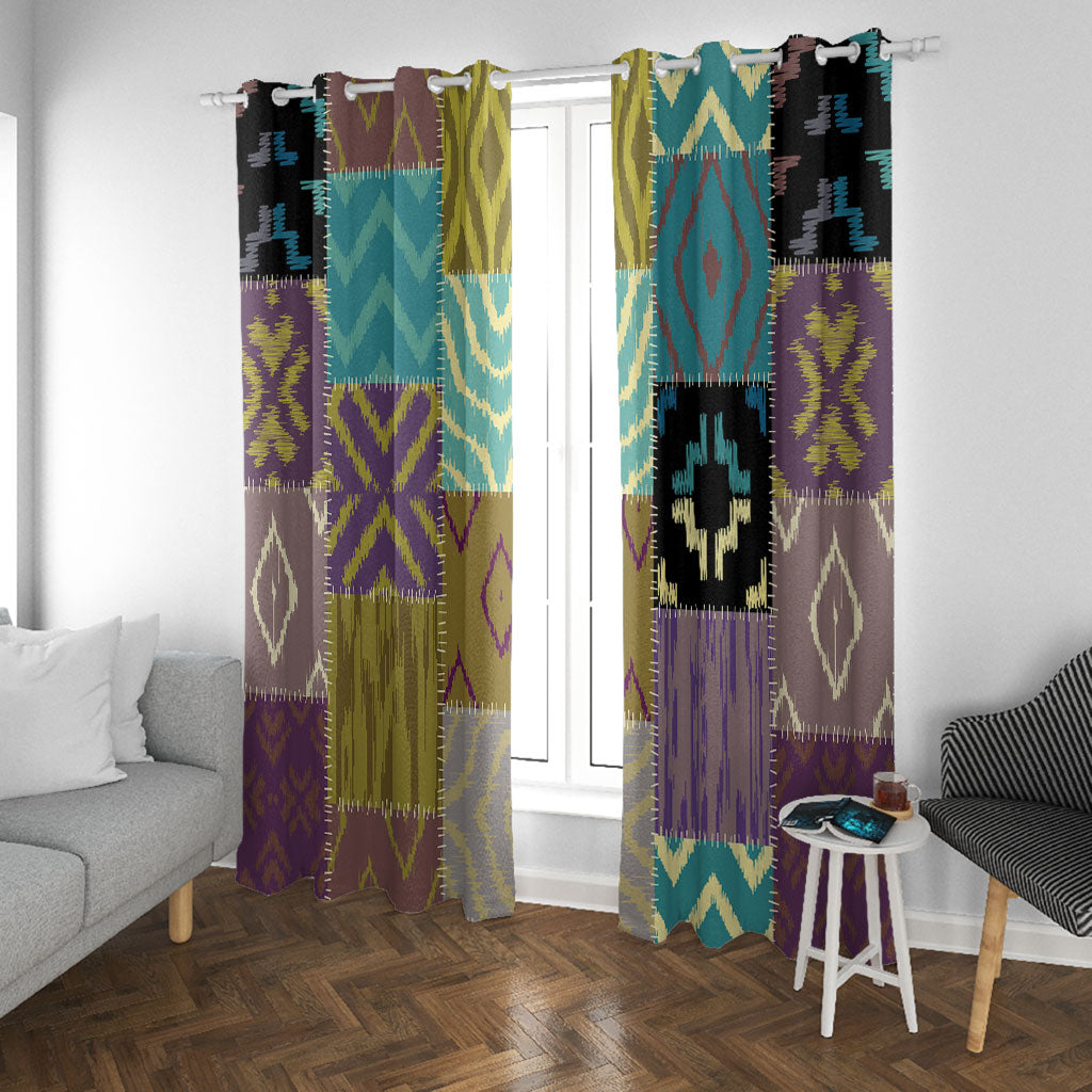 African American Quilt Inspired Window Curtain Cultural Heritage Ethnic Quilt Pattern