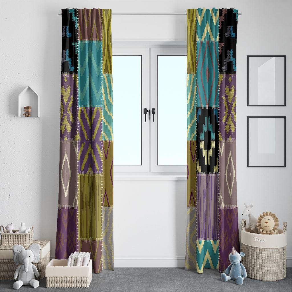 African American Quilt Inspired Window Curtain Cultural Heritage Ethnic Quilt Pattern