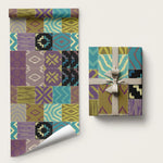 African American Quilt Inspired Wrapping Paper Cultural Heritage Ethnic Quilt Pattern
