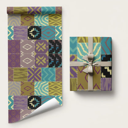 African American Quilt Inspired Wrapping Paper Cultural Heritage Ethnic Quilt Pattern