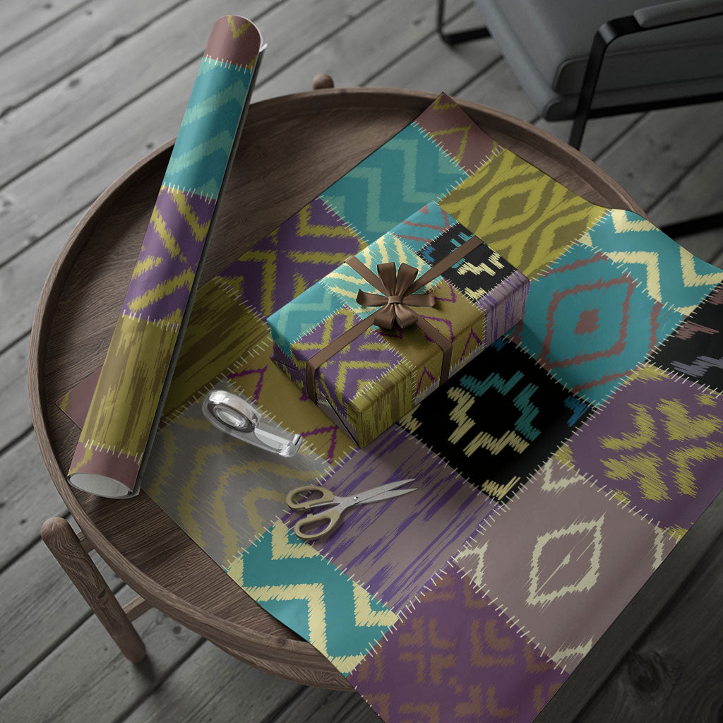 African American Quilt Inspired Wrapping Paper Cultural Heritage Ethnic Quilt Pattern