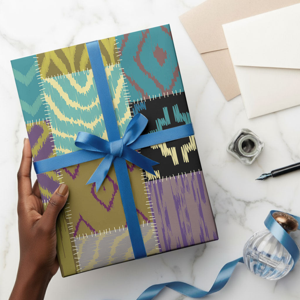 African American Quilt Inspired Wrapping Paper Cultural Heritage Ethnic Quilt Pattern