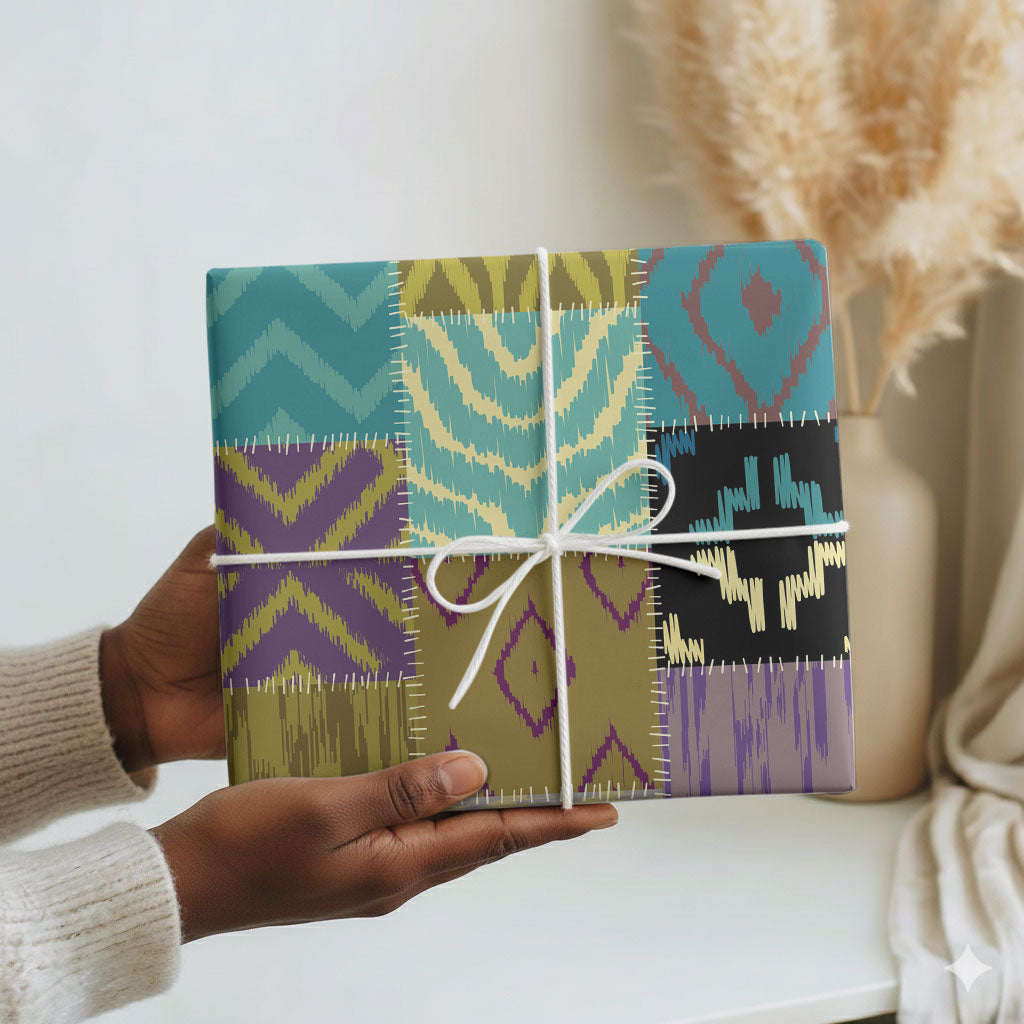 African American Quilt Inspired Wrapping Paper Cultural Heritage Ethnic Quilt Pattern