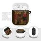 African American Quilt Inspired AirPods Case Earth Tone African Patchwork Motif