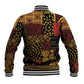 African American Quilt Inspired Baseball Jacket Earth Tone African Patchwork Motif