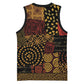 African American Quilt Inspired Basketball Jersey Earth Tone African Patchwork Motif