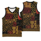 African American Quilt Inspired Basketball Jersey Earth Tone African Patchwork Motif