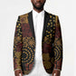African American Quilt Inspired Blazer Earth Tone African Patchwork Motif