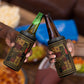 African American Quilt Inspired 4 in 1 Can Cooler Tumbler Earth Tone African Patchwork Motif