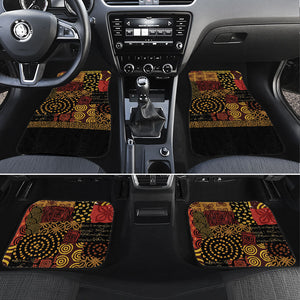 African American Quilt Inspired Car Mats Earth Tone African Patchwork Motif