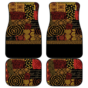 African American Quilt Inspired Car Mats Earth Tone African Patchwork Motif