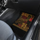 African American Quilt Inspired Car Mats Earth Tone African Patchwork Motif