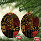 African American Quilt Inspired Ceramic Ornament Earth Tone African Patchwork Motif