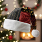 African American Quilt Inspired Christmas Santa Hat Earth Tone African Patchwork Motif