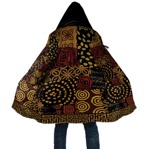 African American Quilt Inspired Cloak Earth Tone African Patchwork Motif