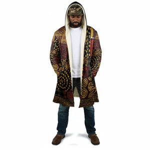 African American Quilt Inspired Cloak Earth Tone African Patchwork Motif