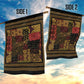African American Quilt Inspired Garden Flag Earth Tone African Patchwork Motif