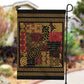 African American Quilt Inspired Garden Flag Earth Tone African Patchwork Motif