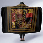 African American Quilt Inspired Hooded Blanket Earth Tone African Patchwork Motif