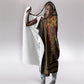African American Quilt Inspired Hooded Blanket Earth Tone African Patchwork Motif