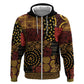 African American Quilt Inspired Hoodie Earth Tone African Patchwork Motif