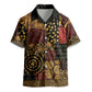 African American Quilt Inspired Kid Hawaiian Shirt Earth Tone African Patchwork Motif