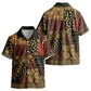 African American Quilt Inspired Kid Hawaiian Shirt Earth Tone African Patchwork Motif