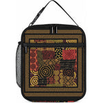 African American Quilt Inspired Lunch Bag Earth Tone African Patchwork Motif