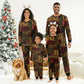 African American Quilt Inspired Christmas Pajama Set Earth Tone African Patchwork Motif