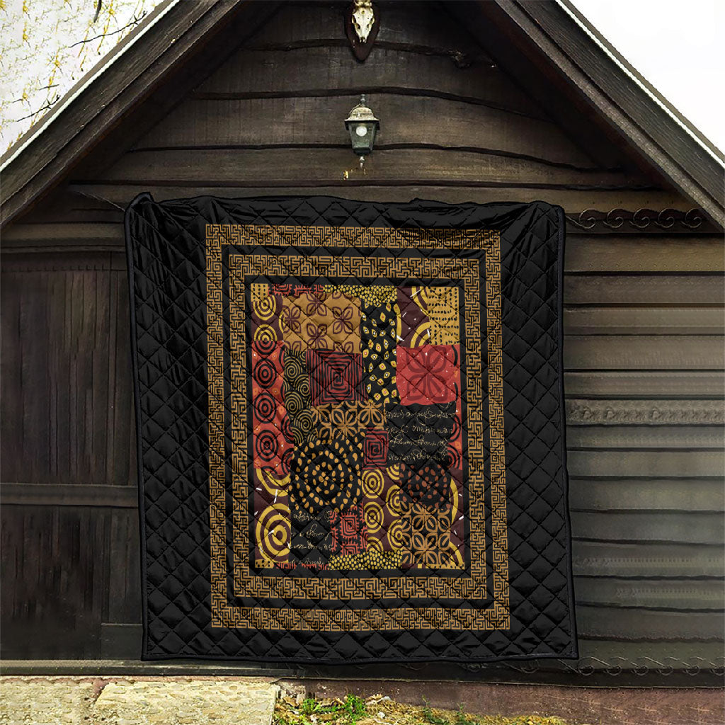 African American Quilt Inspired Quilt Earth Tone African Patchwork Motif