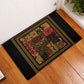 African American Quilt Inspired Rubber Doormat Earth Tone African Patchwork Motif