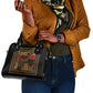 African American Quilt Inspired Shoulder Handbag Earth Tone African Patchwork Motif
