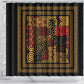 African American Quilt Inspired Shower Curtain Earth Tone African Patchwork Motif