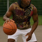 African American Quilt Inspired Sleeveless Hoodie Earth Tone African Patchwork Motif
