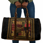 African American Quilt Inspired Travel Bag Earth Tone African Patchwork Motif