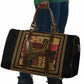 African American Quilt Inspired Travel Bag Earth Tone African Patchwork Motif
