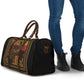 African American Quilt Inspired Travel Bag Earth Tone African Patchwork Motif
