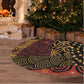 African American Quilt Inspired Tree Skirt Earth Tone African Patchwork Motif