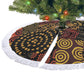 African American Quilt Inspired Tree Skirt Earth Tone African Patchwork Motif
