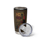 African American Quilt Inspired Tumbler Cup Earth Tone African Patchwork Motif