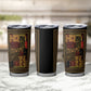 African American Quilt Inspired Tumbler Cup Earth Tone African Patchwork Motif