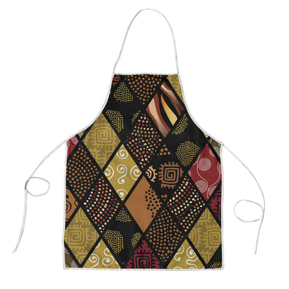 African American Quilt Inspired Apron Ethnic Bohemian Rhombus Patchwork