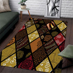 African American Quilt Inspired Area Rug Ethnic Bohemian Rhombus Patchwork