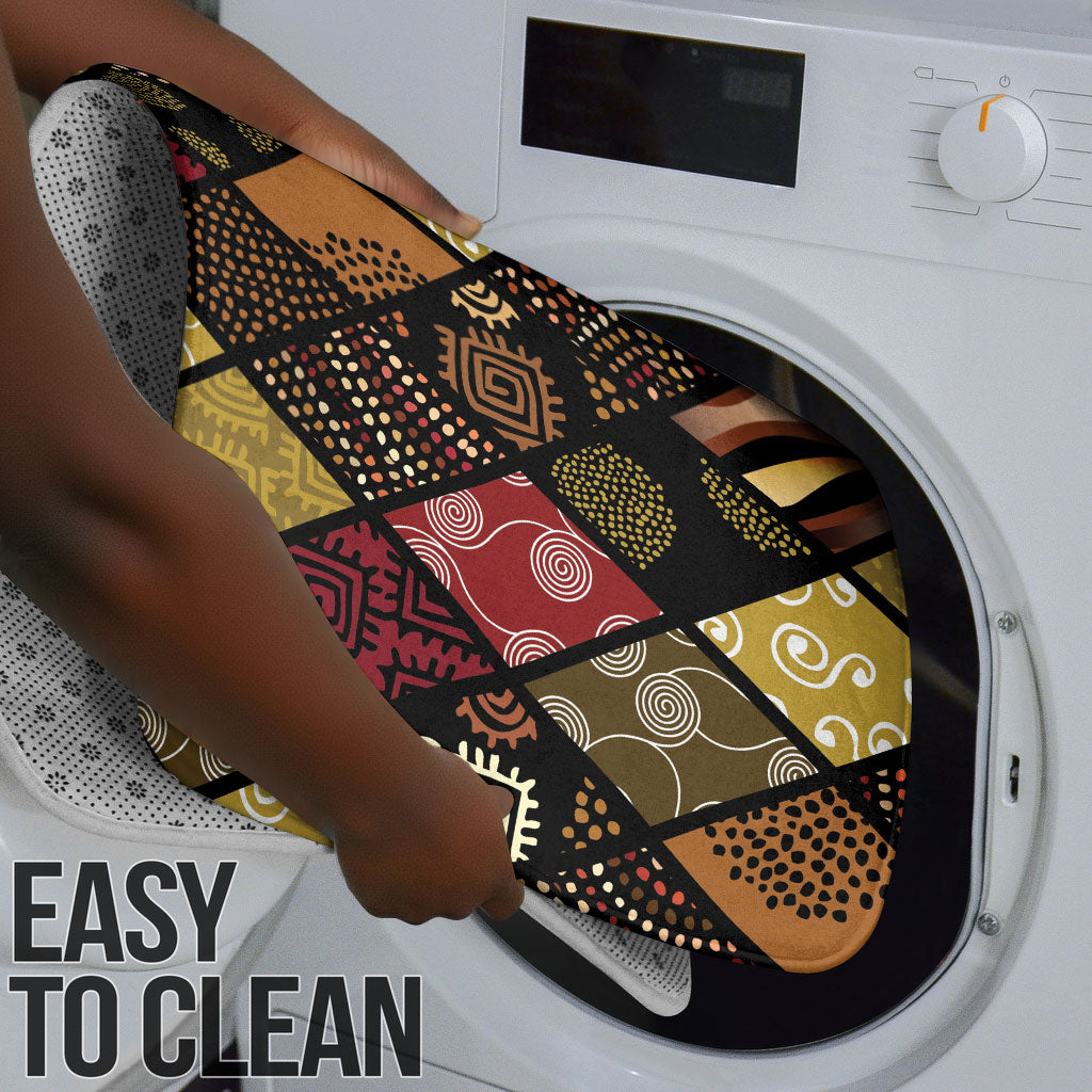 African American Quilt Inspired Bathroom Set Ethnic Bohemian Rhombus Patchwork