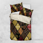 African American Quilt Inspired Bedding Set Ethnic Bohemian Rhombus Patchwork