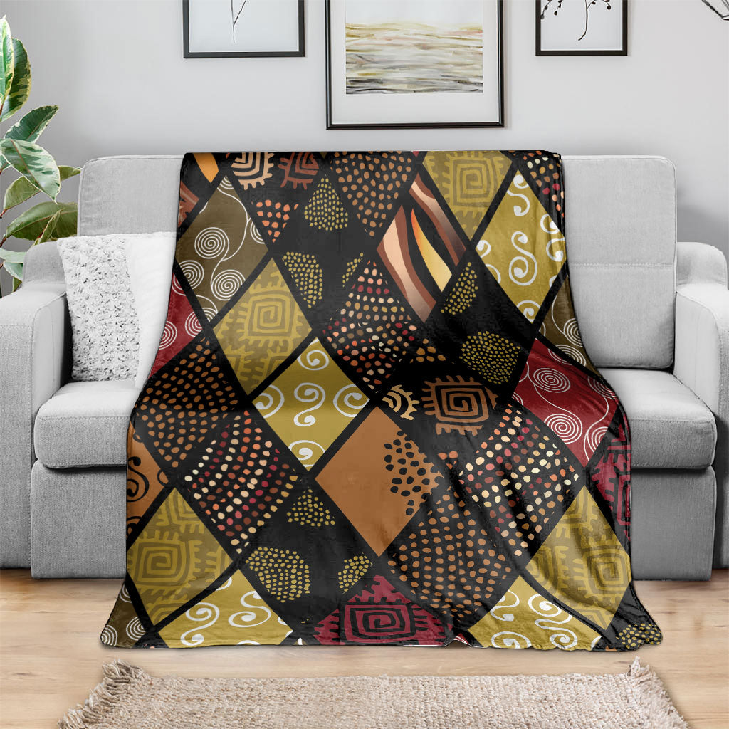African American Quilt Inspired Blanket Ethnic Bohemian Rhombus Patchwork