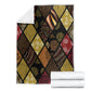 African American Quilt Inspired Blanket Ethnic Bohemian Rhombus Patchwork